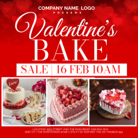 Red Valentine's Bake Sale Instagram Post template