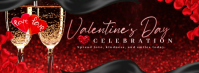 Red Valentine's Day Celebration Facebook Cover Photo template