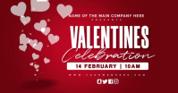 Red Valentine's Day Celebration Facebook Shared Image Video template