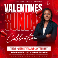 Red Valentine's Day Celebration Instagram Post template