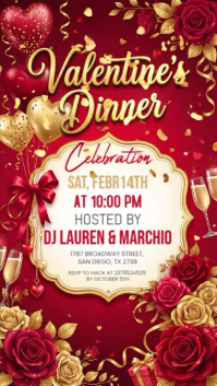 Red Valentine's Day Celebration Instagram Story template