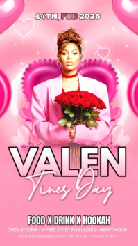 Red Valentine's Day Celebration Instagram Story Video template