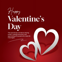Red Valentine's Day Celebration Square template