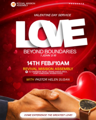 Rojo Valentine's Day Church Service Instagram Portrait Template