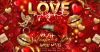 Red Valentine's Day Club Event Facebook Shared Image template