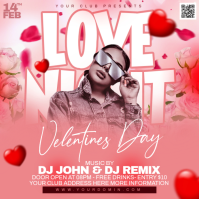 Red Valentine's Day Club Event Instagram Post template