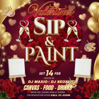 Red Valentine's Day Event Instagram Post template