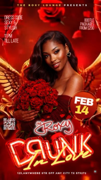 Red Valentine's Day Event Instagram Reel Video template