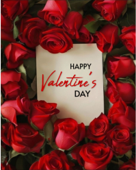 Red Valentine's Day Instagram Portrait template