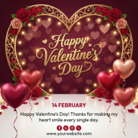 Red Valentine's Day Instagram Post template