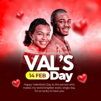 Red Valentine's Day Instagram Post template