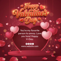 Red Valentine's Day Instagram Post template