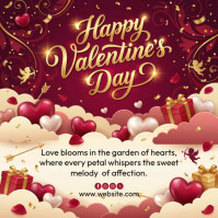 Red Valentine's Day Instagram Post template