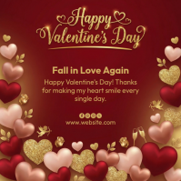 Red Valentine's Day Instagram Post template