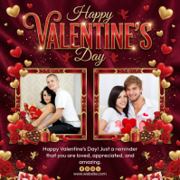 Red Valentine's Day Instagram Post Instagram-Beitrag template
