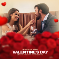 Red Valentine's Day Instagram Post template