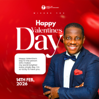 Red Valentine's Day Instagram Post template