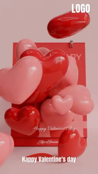 Red Valentine's Day Instagram Reel Video template