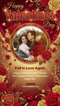 Red Valentine's Day Instagram Story template