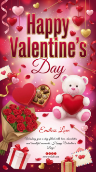 Red Valentine's Day Instagram Story template