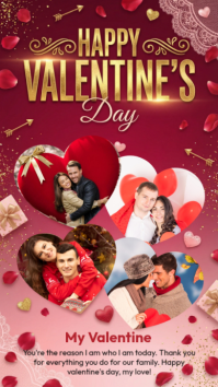 Red Valentine's Day Instagram Story template