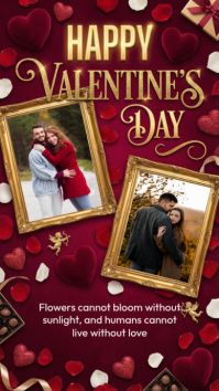 Red Valentine's Day Instagram Story template