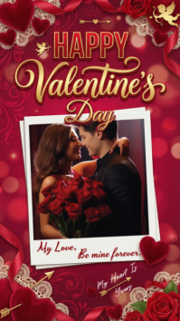 Red Valentine's Day Instagram Story template