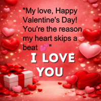 Red Valentine's Day Logo Logotipo template