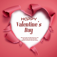 Red Valentine's Day Logo Logotipo template