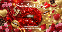 Red Valentine's Day Party Facebook Shared Image template