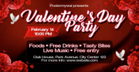 Red Valentine's Day Party Facebook Shared Image Video template