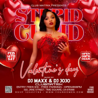 Red Valentine's Day Party Instagram Post Video template