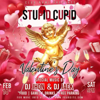 Red Valentine's Day Party Instagram Post Video template