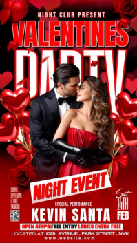 Rouge Valentine's Day Party Historia de Instagram Template