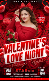 Red Valentine's Day Party US Legal template