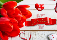 Red Valentine's Day Postcard Video Pocztówka template