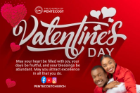 Red Valentine's Day Poster Plakat template
