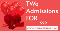 Red Valentine's Day Promotion Facebook Shared Image template