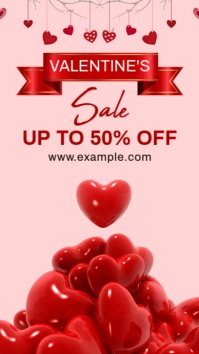 Red Valentine's Day Sale Instagram-verhaal template