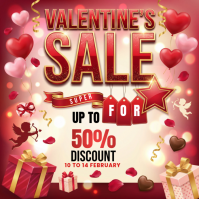 Red Valentine's Day Sale Instagram Post template