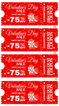 Red Valentine's Day Sale Instagram Story template