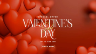 Red Valentine's Day Sale Template Digital Display Video