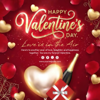 Red Valentine's Day Square Video template