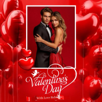 Red Valentine's Day Square Video 方形(1:1) template