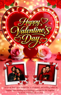 Red Valentine's Day Tabloid Video Tabloide template