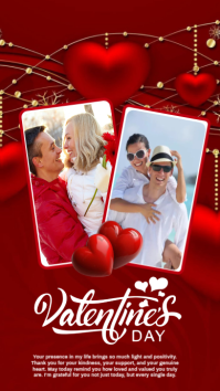 Red Valentine's Day WhatsApp Status template