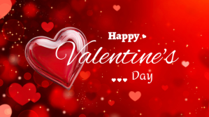 Rot Valentine's Day Coverfoto til YouTube-kanal Template