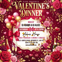 Red Valentine's Dinner Event Instagram Post Video template