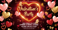 Red Valentine's Party Facebook Shared Image template