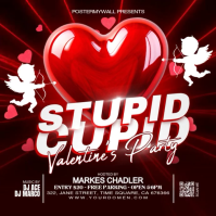 Red Valentine's Party Instagram Post Video template